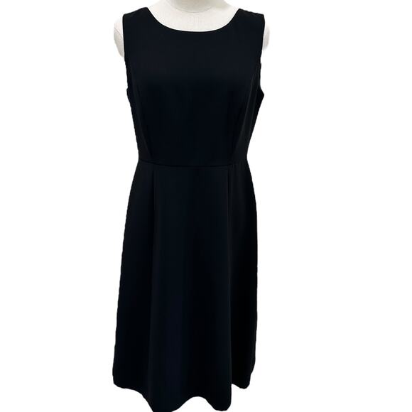 Talbots Classic Ponte Sheath Dress In Black - Picture 4 of 7